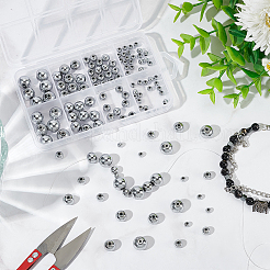130 Stück 4 Stile galvanisierte nicht magnetische synthetische Hämatitperlenstränge&nbsp;G-AR0005-91