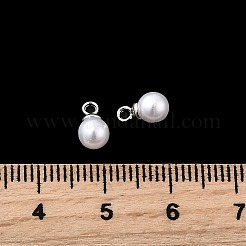 Pendentifs en plastique imitation perle ABS&nbsp;FIND-H052-01B-04P