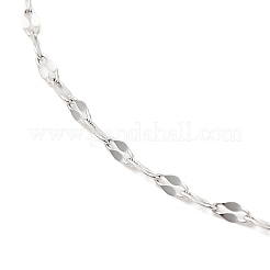 Anlaufgeschützte Halskette aus 304 Edelstahl mit geriffelter Kette für Damen&nbsp;NJEW-G104-02P