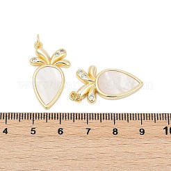 Pendentifs avec zircon cubiques à micro-pavés en laiton&nbsp;KK-U058-32G