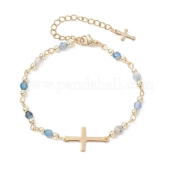 Pulseras pequeñas de eslabones cruzados de acero inoxidable 304&nbsp;BJEW-JB13244-01