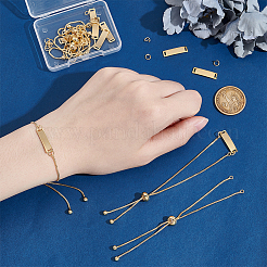 DIY Blanko Rechteck Messing Glieder Schieber Armband Bausatz&nbsp;DIY-UN0056-19