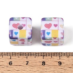 Perles acryliques opaques laser et imprimées&nbsp;LS-OACR-N155-07A