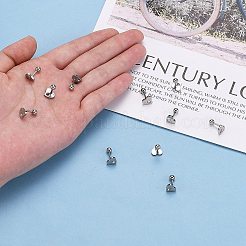 Anlaufgeschützte 201 Edelstahl Barbell Knorpel Ohrringe&nbsp;LS-EJEW-R147-36