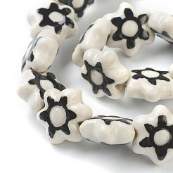 Porcelaine main perles de fleurs brins&nbsp;PORC-G006-16A
