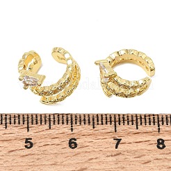 Orecchini da donna con polsino in ottone con micro pavé di zirconi cubici&nbsp;CU-CBAE7DF-15G