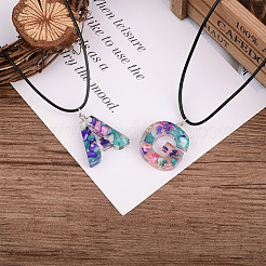 26 pièces 26 lettres pendentifs en résine époxy transparente&nbsp;CRES-TA0001-15