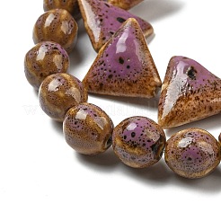 Chapelets de perles en porcelaine manuelle&nbsp;PORC-B002-19G