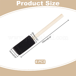 Holzstab Schweinemähne Malstift Pinselset&nbsp;AJEW-WH0348-604