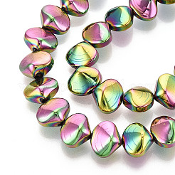 Fili di perline di ematite sintetica non magnetica elettrolitica&nbsp;G-T139-64E