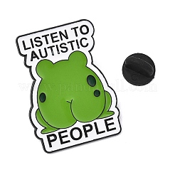 Hören Sie sich die Frosch-Emaille-Broschen von Menschen mit Autismus an&nbsp;AL-I001-04EB-02