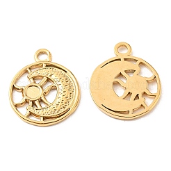 Impostazioni cabochon ciondolo in acciaio inossidabile 304 con placcatura sotto vuoto pvd&nbsp;STAS-F287-60G