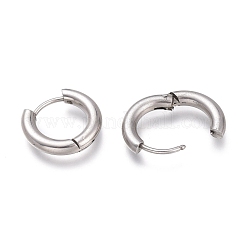 Pendientes de aro huggie de acero inoxidable 201 resistentes al deslustre&nbsp;EJEW-O095-05-02