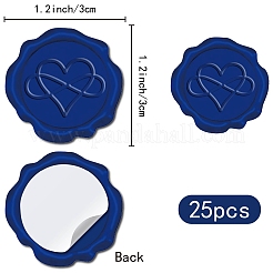 25 Stück selbstklebende Wachssiegelaufkleber&nbsp;DIY-CP0009-11B-05