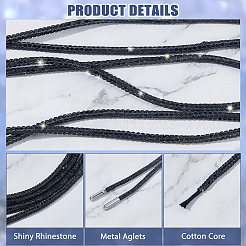 PVC- und Strass-Schnürsenkel&nbsp;DIY-DC0003-43A