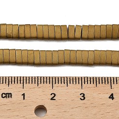 Galvanisierte mattierte nicht magnetische synthetische Hämatitperlenstränge&nbsp;G-G089-A01-04