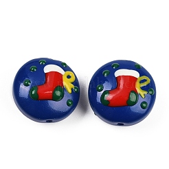 Perline di smalto fatte a mano in lampwork natalizio&nbsp;X1-LAMP-C020-03F