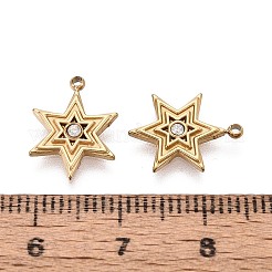 Dijes de circonita cúbica micropavé de acero inoxidable 304&nbsp;STAS-N115-53G