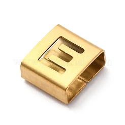 Placcatura ionica (ip) 304 acciaio inossidabile quadrato charms scorrevoli&nbsp;STAS-L132-25E-G