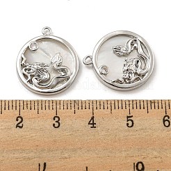 Pendenti in zirconi cubici trasparenti in micro pavè di ottone&nbsp;KK-L211-011P-02
