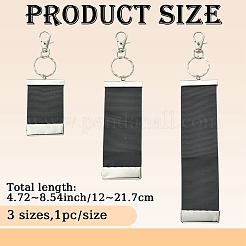 3 porte-clés présentoir à épingles en ruban polyester&nbsp;KEYC-YW00250