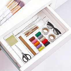 8 Fächer Acryl-Aufbewahrungsschubladenboxen ohne Deckel&nbsp;CON-WH0095-182