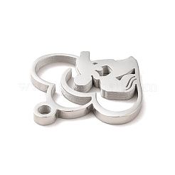 Pendentifs en acier inoxydable 304 anti-ternissement&nbsp;STAS-E171-03P-06