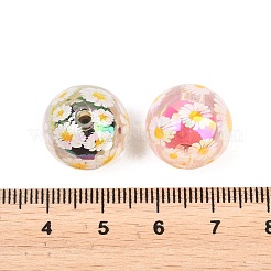 10 Stück 5 Farben UV-Beschichtung bedruckte transparente Acrylperlen&nbsp;TACR-FP0001-10