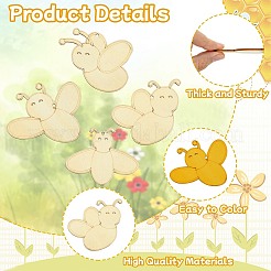 8 pièce de 8 styles de décorations suspendues en bois en forme d'abeille&nbsp;DIY-CJC0015-01
