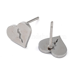 Orecchini a bottone in acciaio inossidabile 304 anti-ossidazione&nbsp;EJEW-M242-02B-P