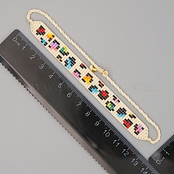 Braccialetto di perline intrecciate con semi di miyuki&nbsp;BJEW-P269-38
