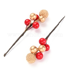 Schaum künstliche Weihnachtsbeeren mit Zweig&nbsp;LS-DIY-B019-02E