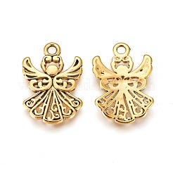 Tibetischer stil Aluminium Anhänger & Charms&nbsp;TIBEP-A22571-AG-FF