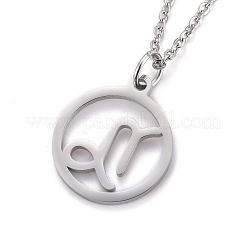 Colliers pendentifs en acier inoxydable 304 anti-ternissement&nbsp;NJEW-Z004-01P