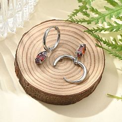 Orecchini a cerchio in acciaio inossidabile 304 con micro pavé di zirconi cubici&nbsp;STAS-R004-04P-01