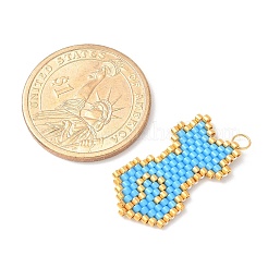 Colgantes hechos a mano con forma de gato y cuentas de vidrio&nbsp;PALLOY-MZ00604-02
