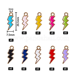Pendenti smaltati in lega placcata oro chiaro&nbsp;ENAM-SZ0001-33LG