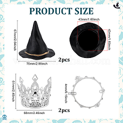 2 cappello da strega in PVC&nbsp;AJEW-ME0002-49