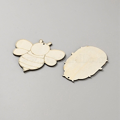 Kit de décorations de pendentifs suspendus en bois bricolage&nbsp;DIY-WH20007-18A