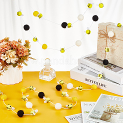 2 pieza de decoración colgante de lana de abejas&nbsp;HJEW-OC00046