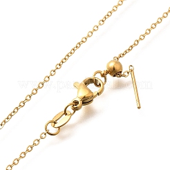 Collares deslizantes ajustables con cadena de cable de acero inoxidable para hombres y mujeres&nbsp;NJEW-G160-01G
