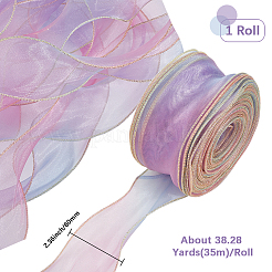 1 sachet de ruban organza dégradé de couleurs&nbsp;OHAR-CY0001-01C