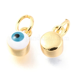 Colgantes de esmalte de latón&nbsp;KK-Y001-02B-G