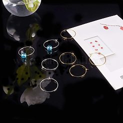 Copa de vino de latón encanto anillos / pendientes de aro&nbsp;KK-PH0001-08