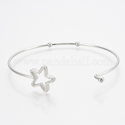 Anlaufgeschützte Armreifen aus 304 Edelstahl&nbsp;LS-STAS-N084-01
