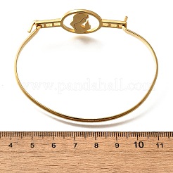 Bracelets à maillons ronds plats en acier inoxydable 201 pour femmes&nbsp;BJEW-R014-01G-05