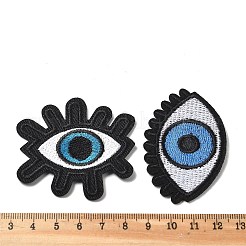 30 Stück Augen- und Wimpern-Polyester-Stickstoff im 6-Stil zum Aufbügeln/Aufnähen&nbsp;PATC-FG0001-51