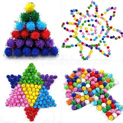 Handgemachte diy Garn pom pom pom pom Kugeln Puppe Handwerk&nbsp;AJEW-PH0016-21