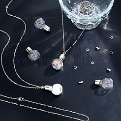 Kits de fabrication de colliers pendentifs en acier inoxydable 304 et bouteille en verre&nbsp;DIY-HS0001-59A