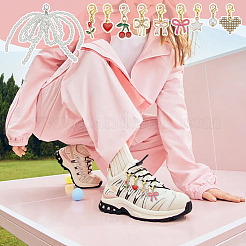 10 Stile Legierung Emaille/Strass/Harz Imitation Perle Schuh Charms&nbsp;AJEW-OC0015-30